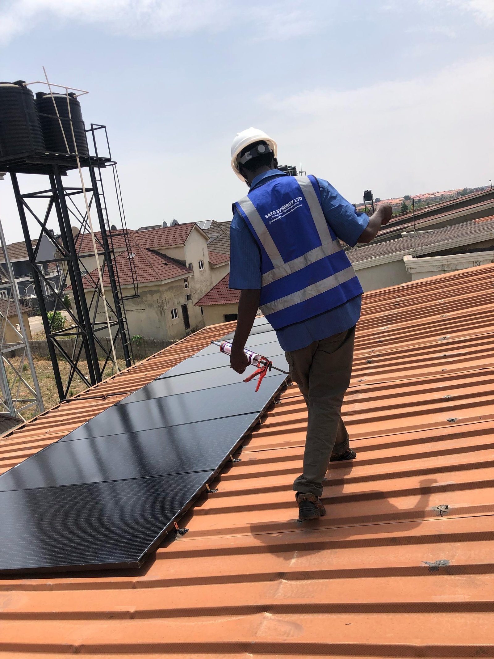 Engineering technician working on specialised equipment