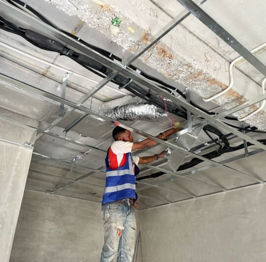 Commercial HVAC engineering installation